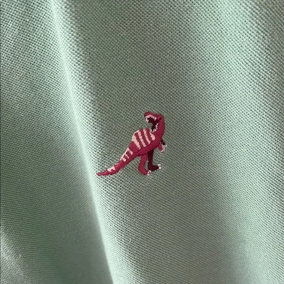 Crewcuts Green Polo Shirt for Kids with Dinosaur Patch. - Picture 3 of 6